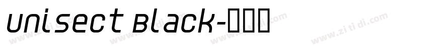 Unisect Black字体转换